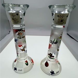 Lenox Natures Splendor Set of 2 Candlesticks